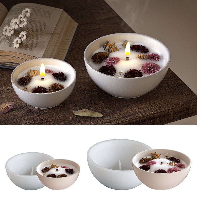 Candle Containers - Okrągła Forma Silikonowa do Świec Betonowych